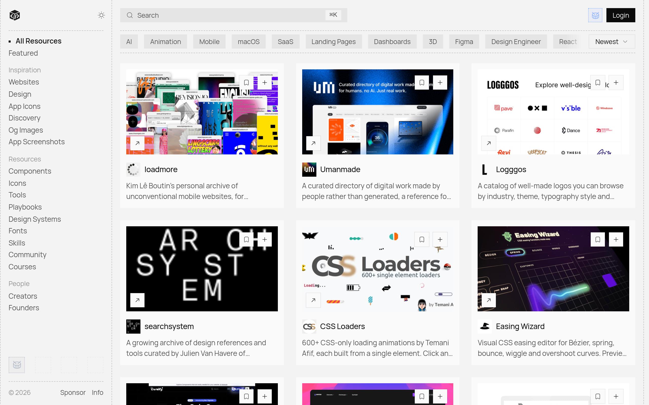 Screenshot of the designeng.tools landing page