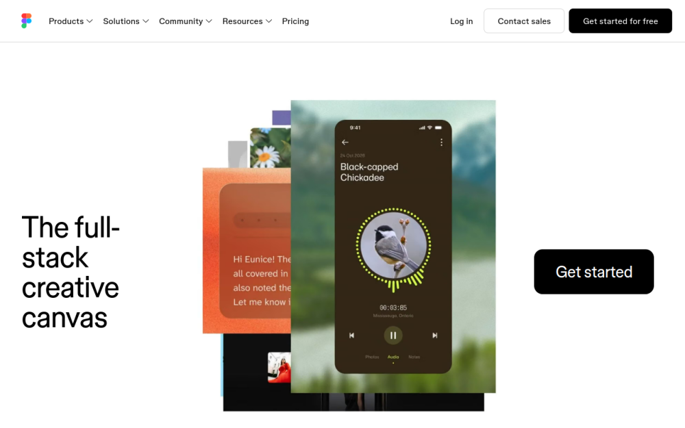 Screenshot of the figma.com landing page