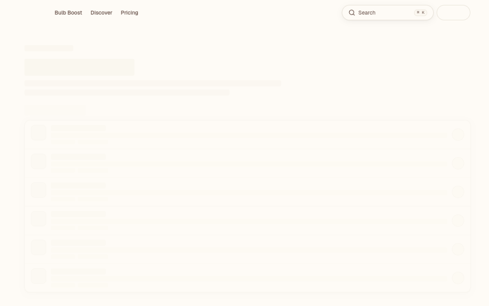 Screenshot of the listbulb.com landing page